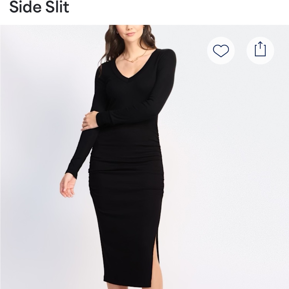 Michael Stars Classic Black Long Sleeve Dress